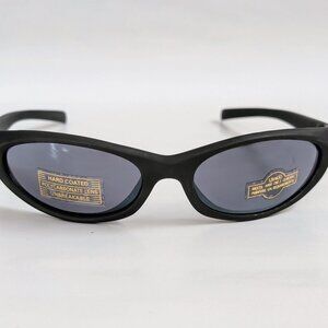 NWT Vintage 90's PC Small Rectangle Sport Wrap Sunglasses (M. Black)